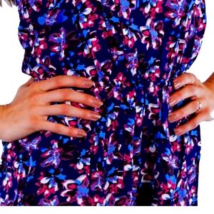 Summer floral romper shorts with strappy back spaghetti strap elastic  waist